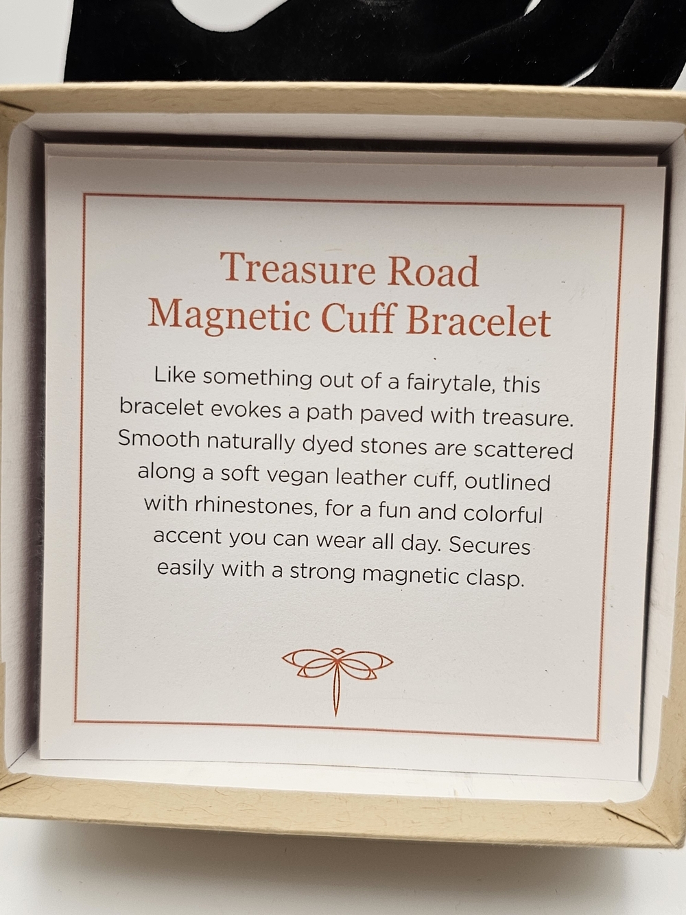NEW Petalura "Treasure Road" Magnetic Cuff Bracelet Vegan Leather Various Stones - Picture 6 of 12